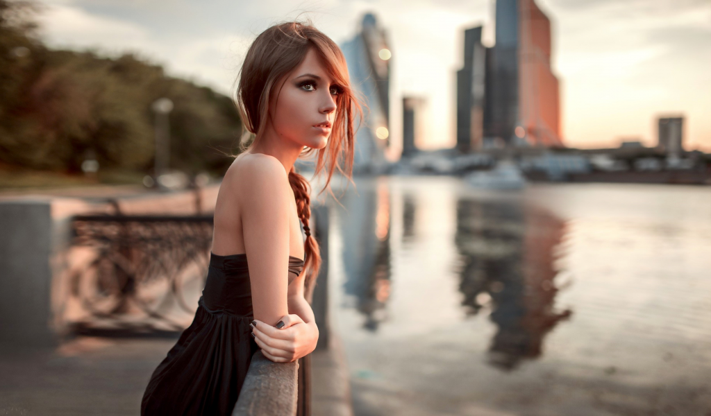 ksenia kokoreva, model, beauty, sunset