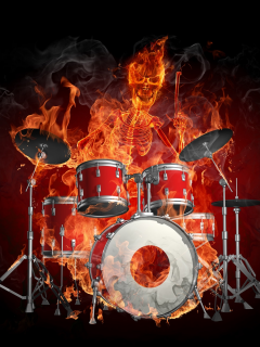 барабанщик, пламя