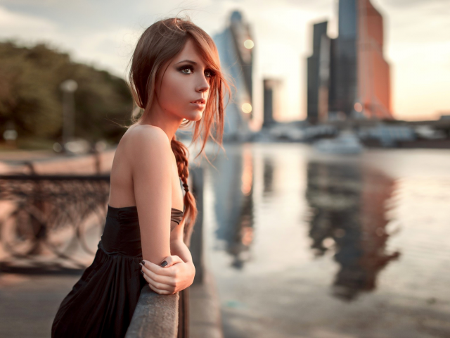 ksenia kokoreva, model, beauty, sunset