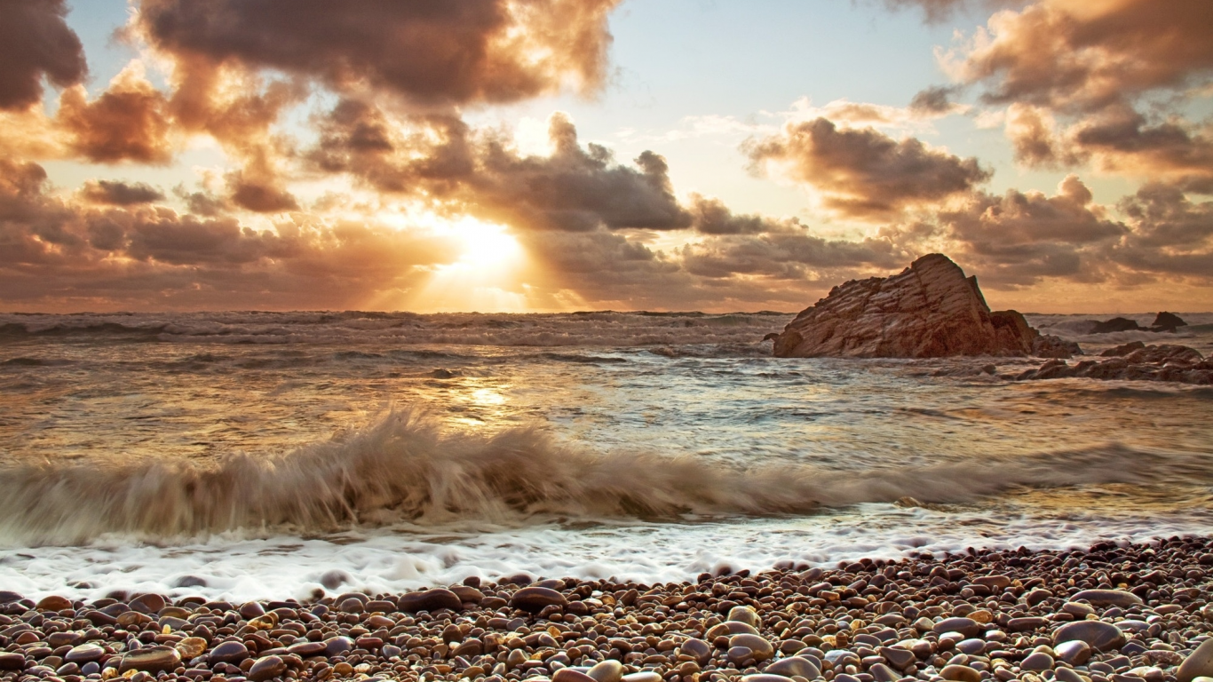 море, вода, вечер