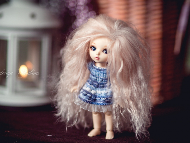 кукла, малышка, длинные волосы