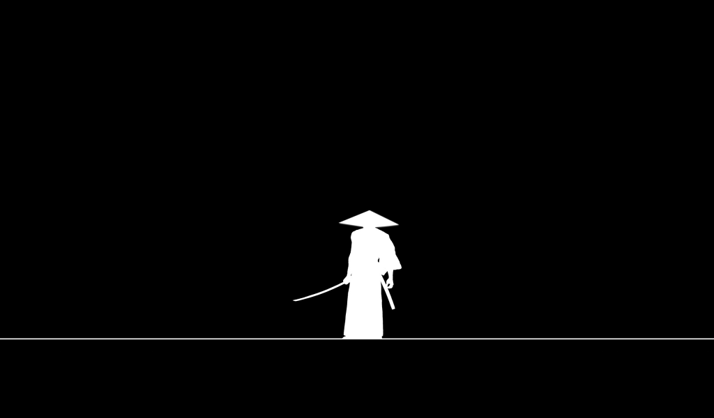 самурай, меч, силуэт