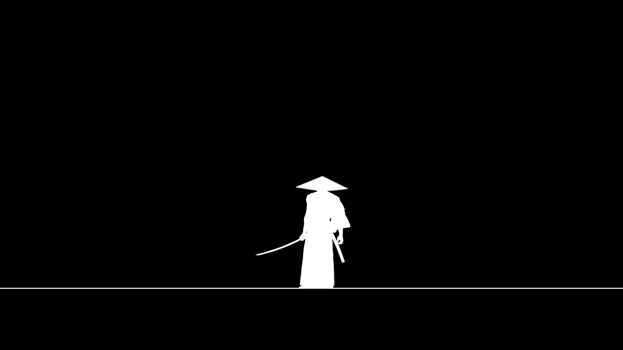 самурай, меч, силуэт