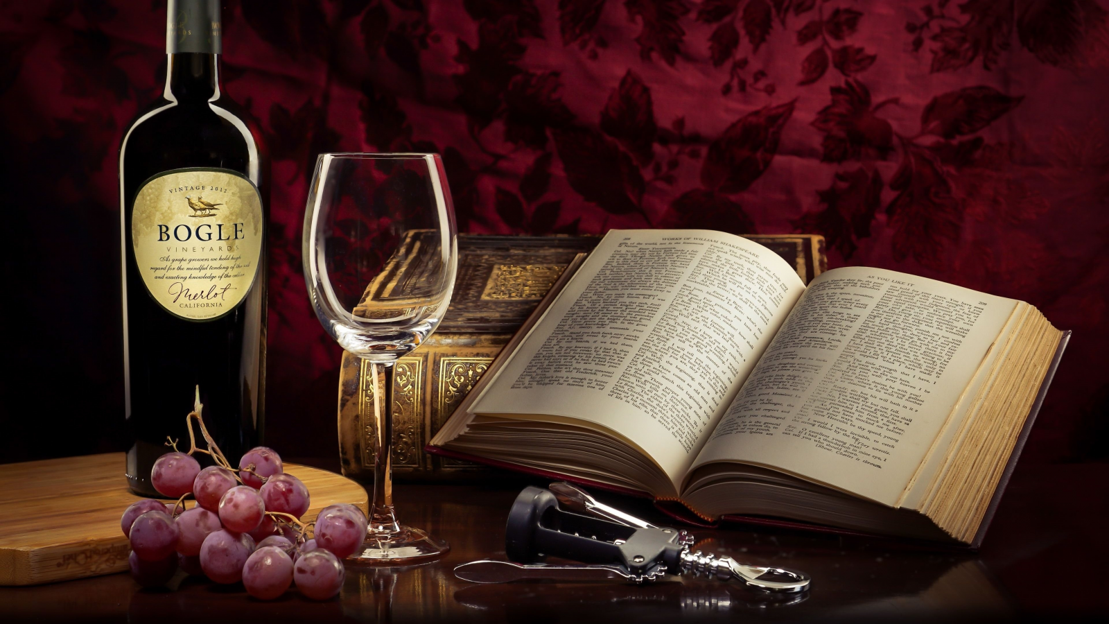 вино, виноград, книги