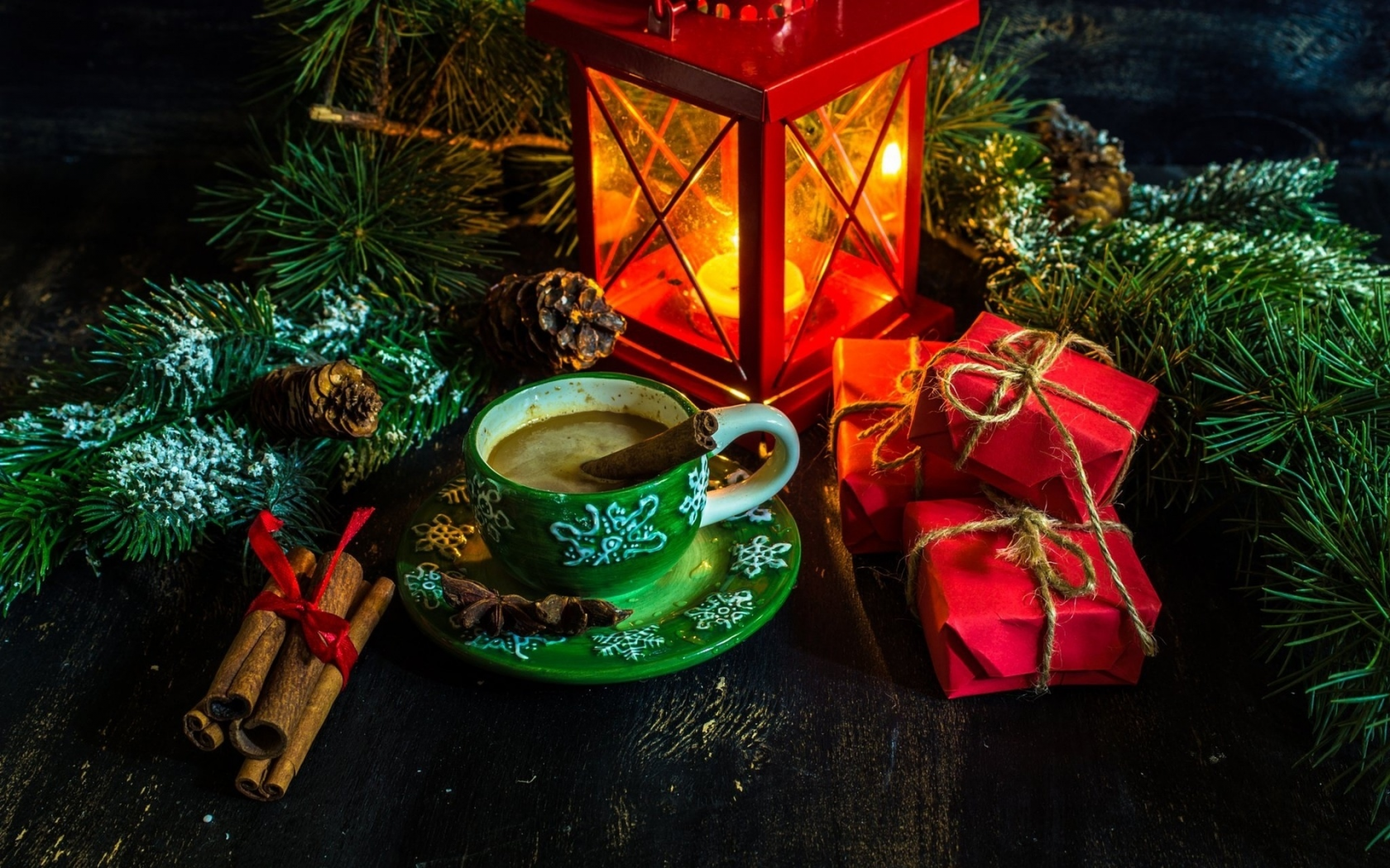 кофе, подарки, новый год