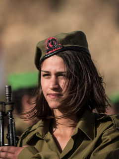 девушка, взгляд, израиль, солдат