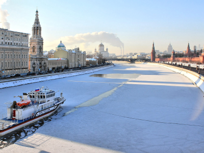 зима, москва