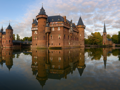 нидерланды, замок, канал, вода