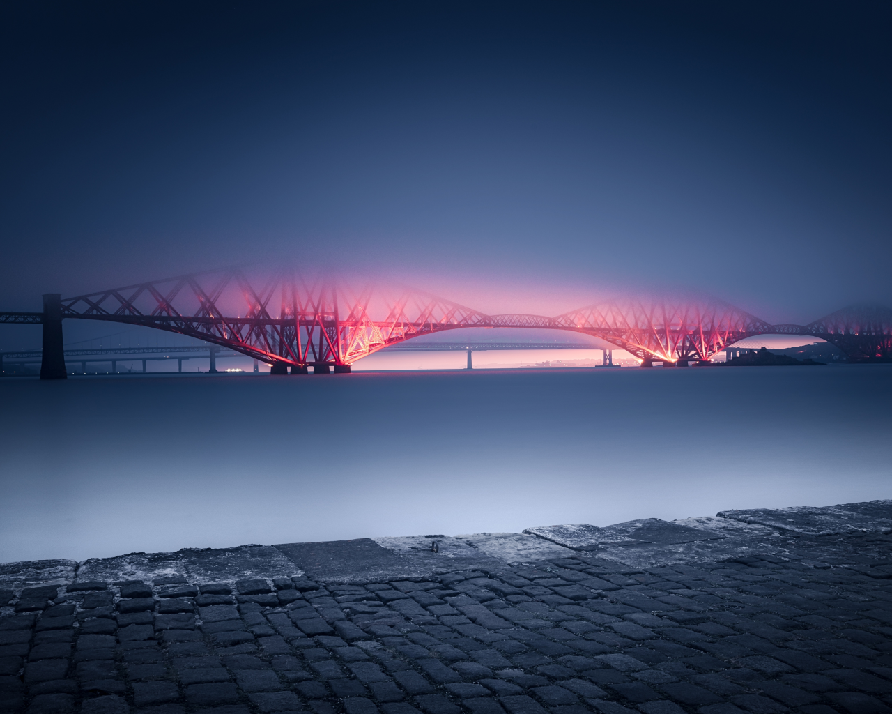 мост, туман, шотландия