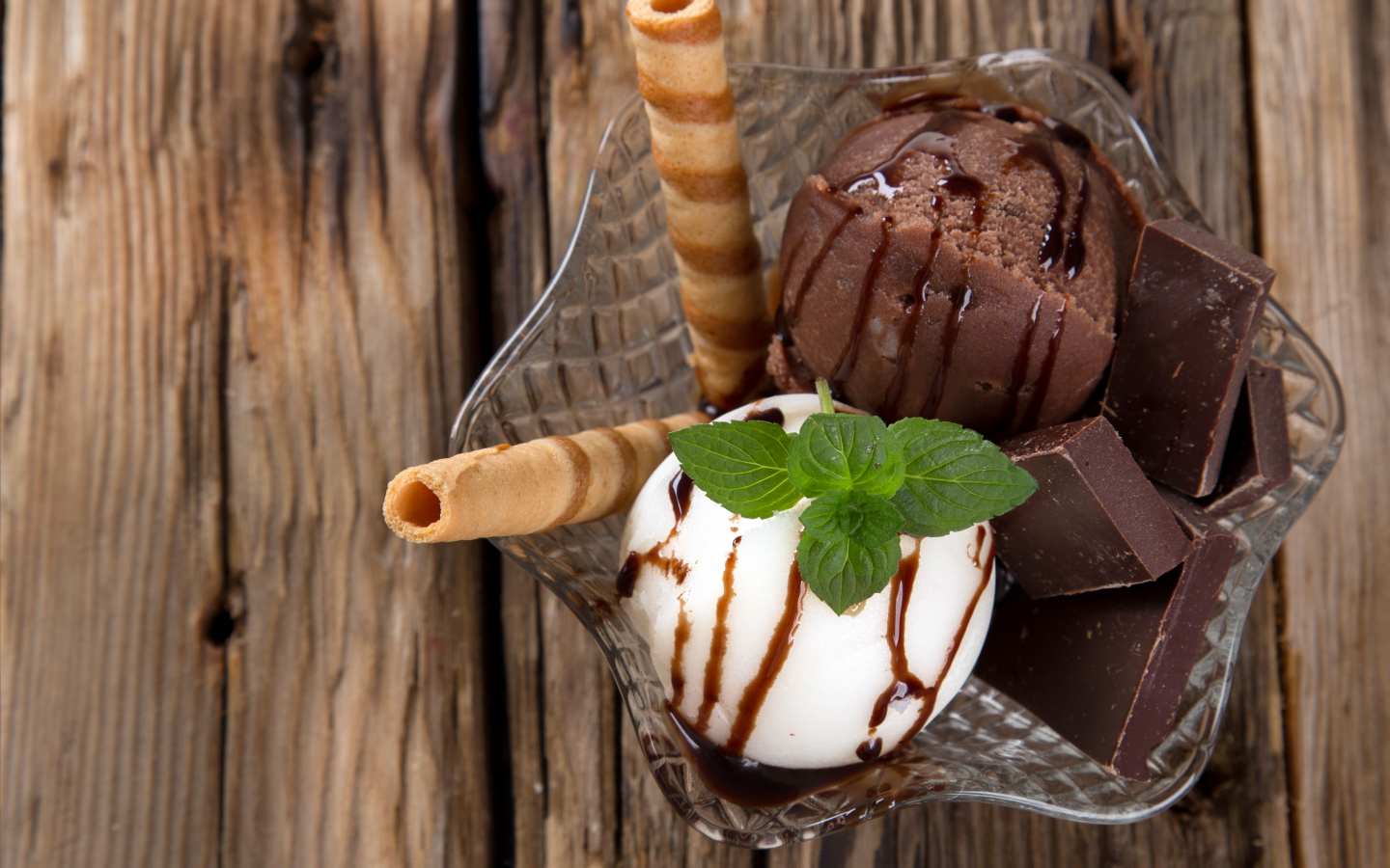 десерт, шоколад, мороженое