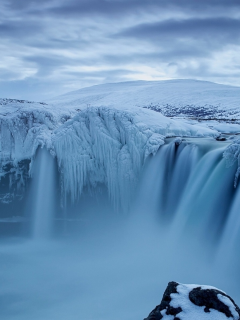 водопад, исландия