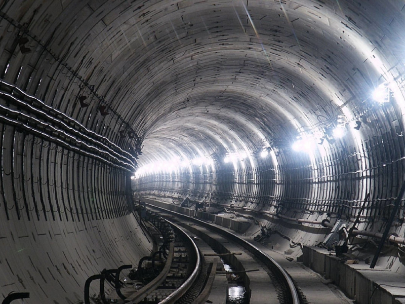 тоннель метро, рельсы