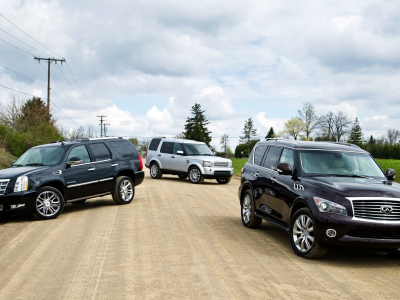 range rover, cadillaac, infiniti