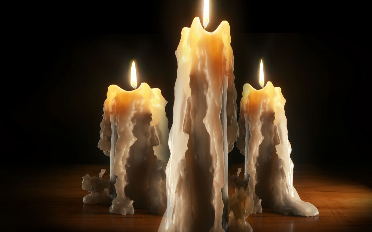 свечи, пламя