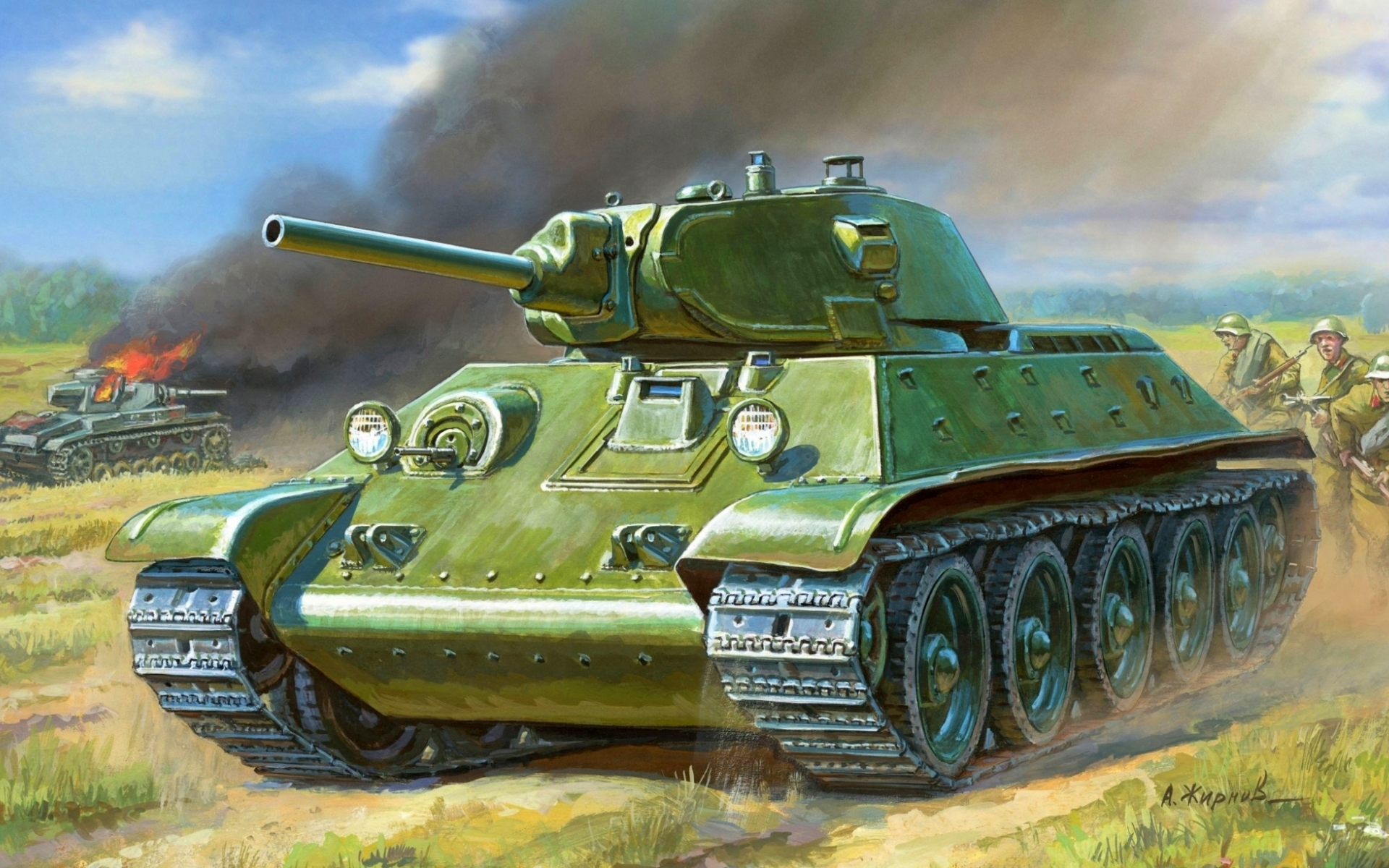 танк, броня, оружие, т34
