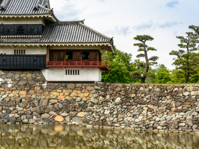япония, замок, мацумото, стена, ров, нагано