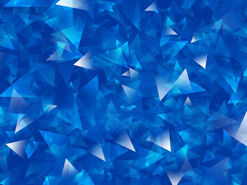 triangles, blue