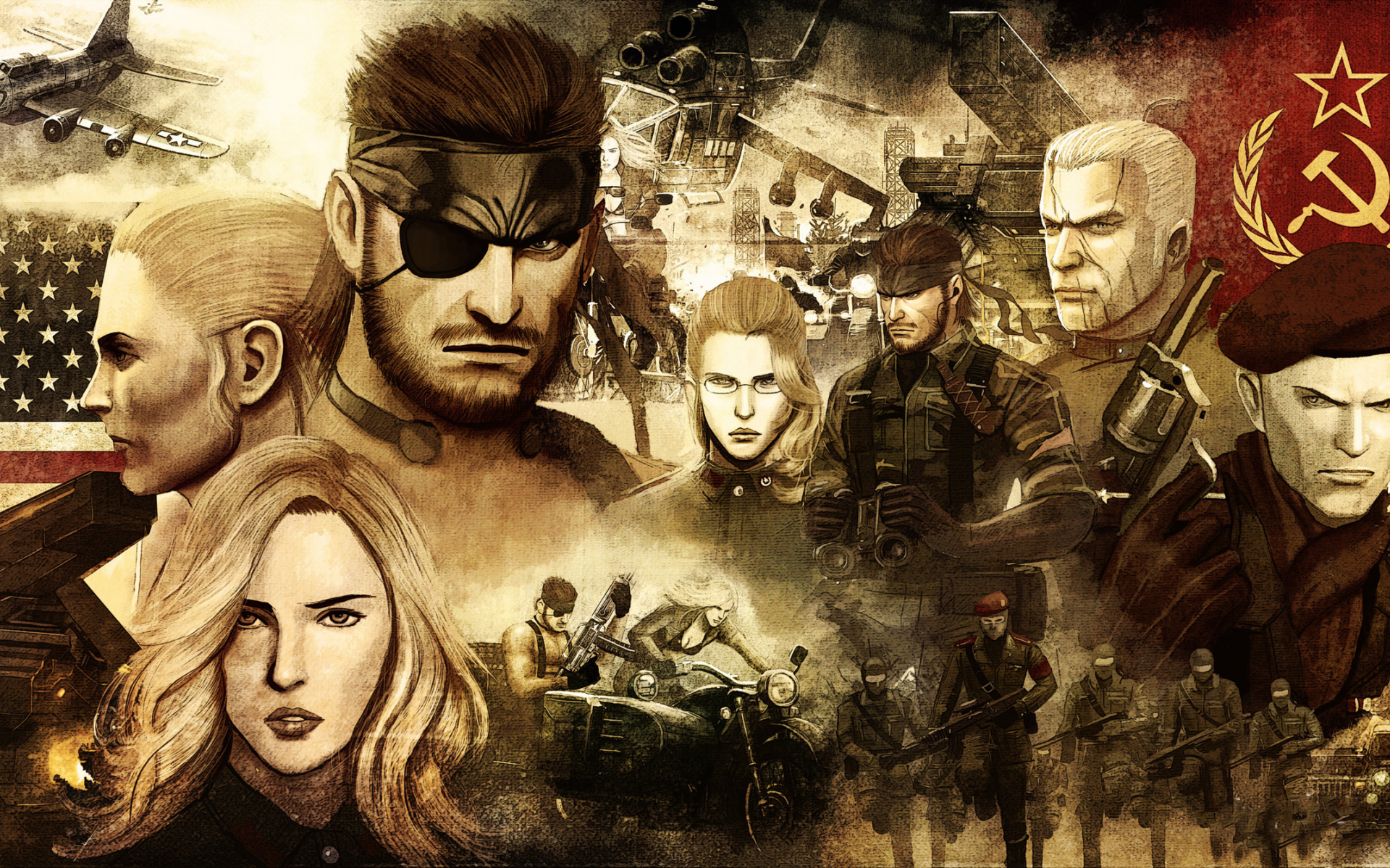 metal gear solid 3 snake eater, лица