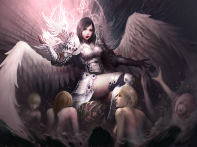 ангел, девушка, крылья