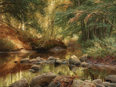 1896, датский живописец ете ёрк ёнстед весенний пейзаж
