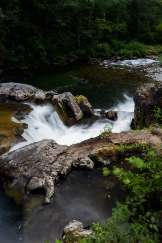 природа, водопад, вода, скалы