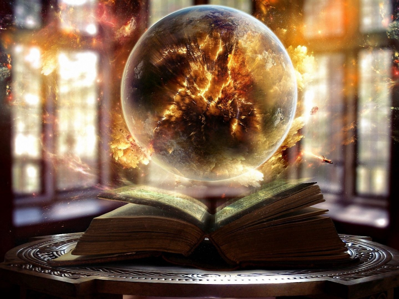книга, шар, магия, колдовство