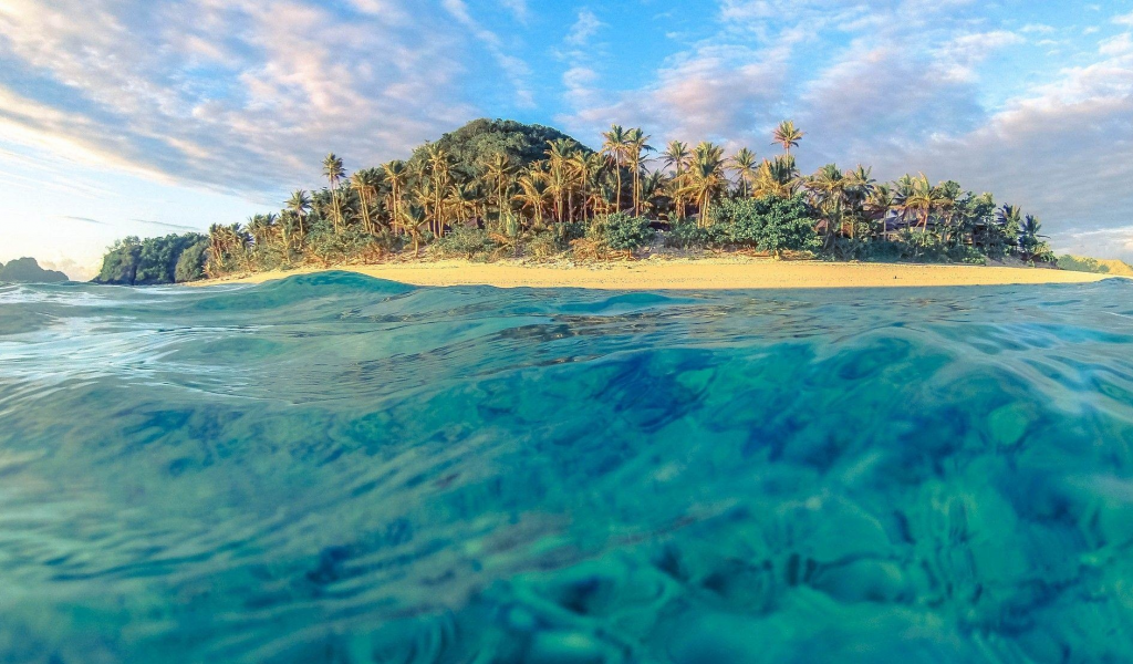 природа, море, остров, пальмы, фиджи, fiji