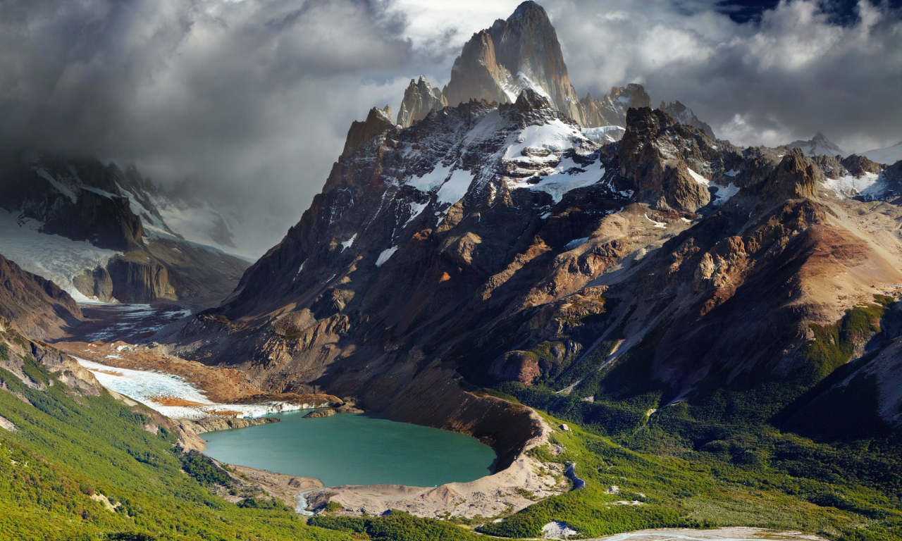 пейзаж, озеро, горы, аргентина, argentina