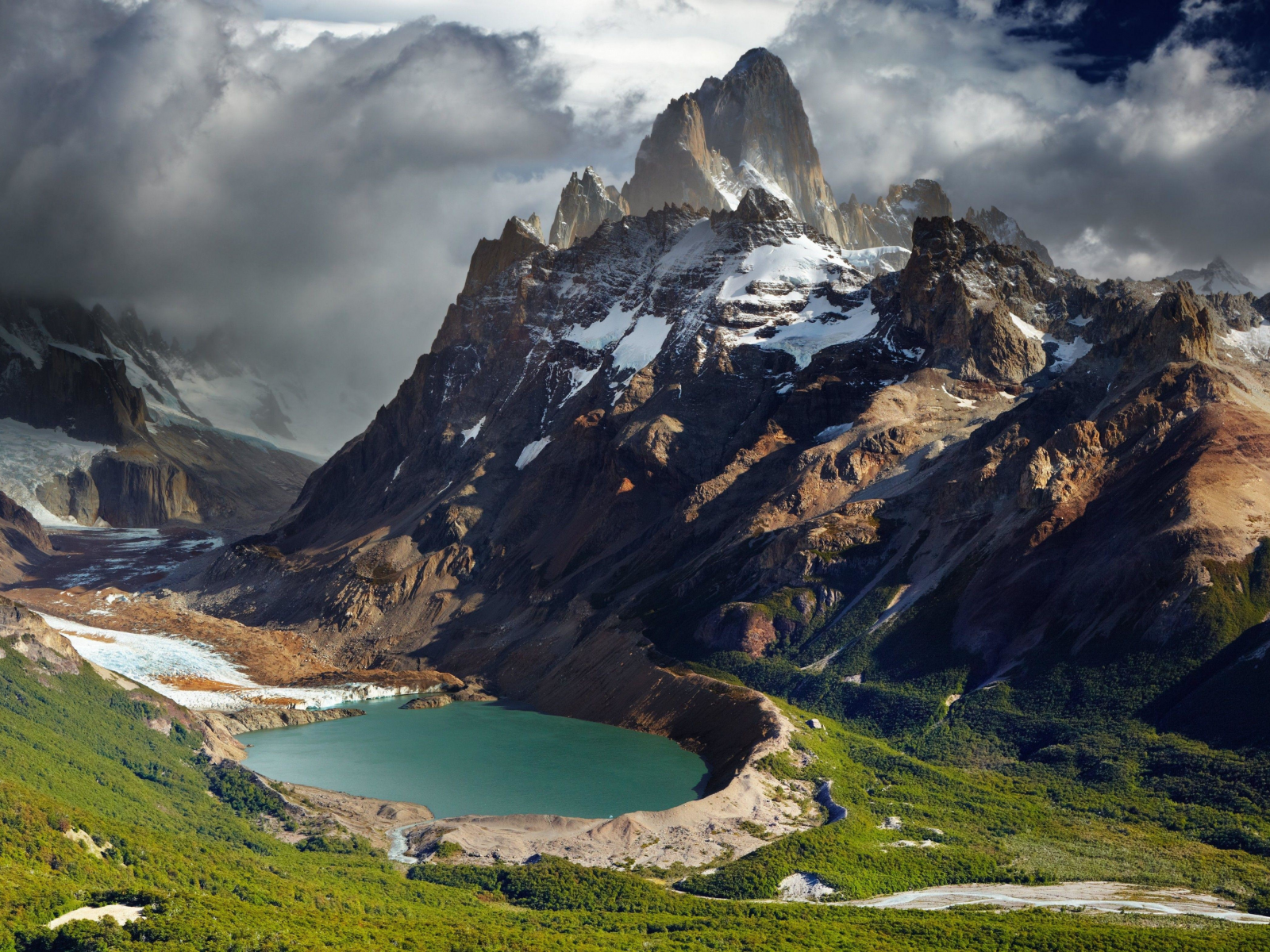 пейзаж, озеро, горы, аргентина, argentina