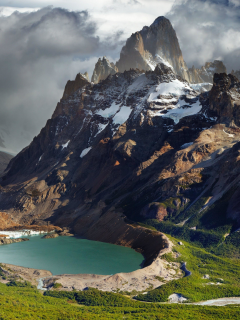 пейзаж, озеро, горы, аргентина, argentina