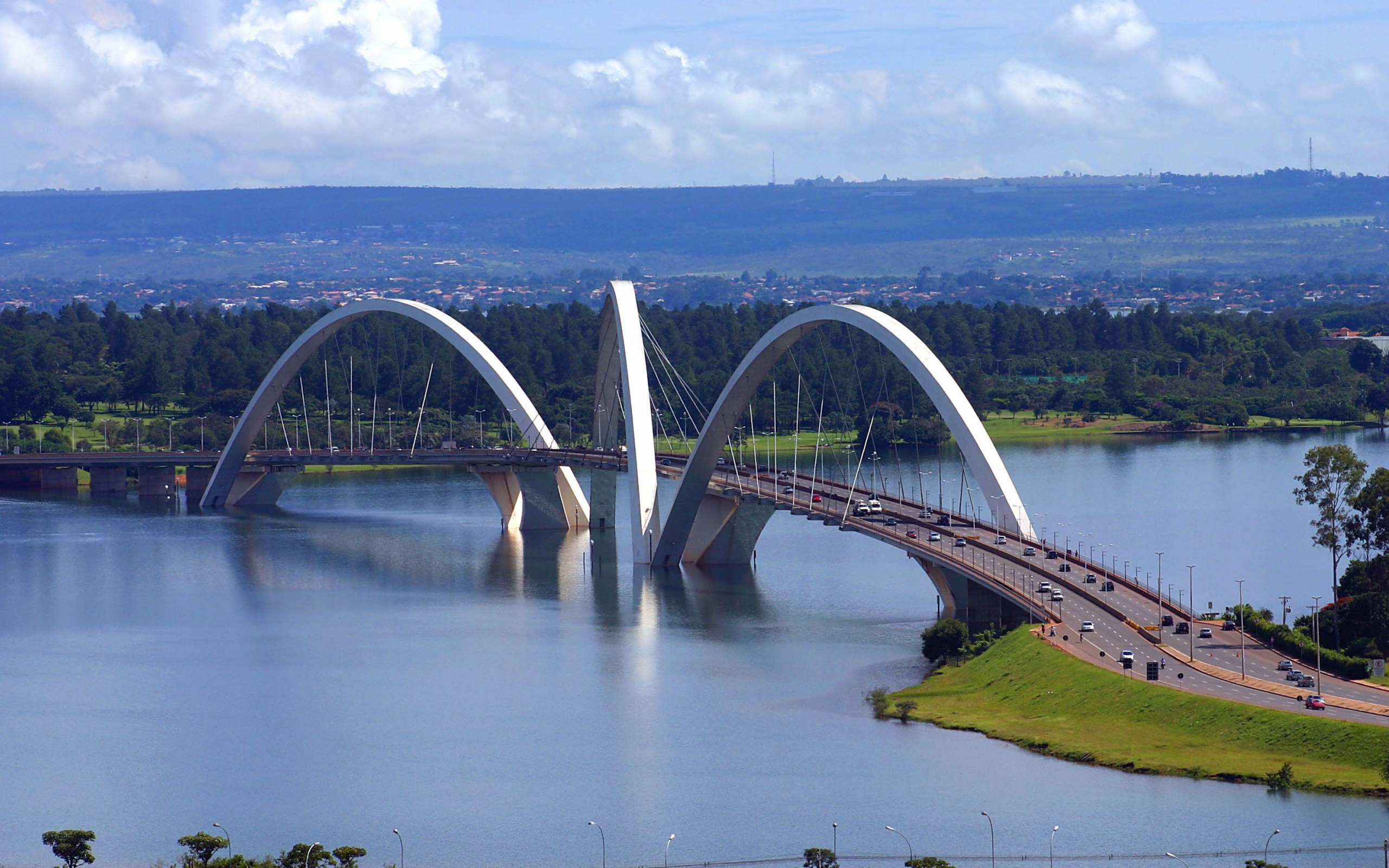 город, река, мост, бразилиа, brasilia