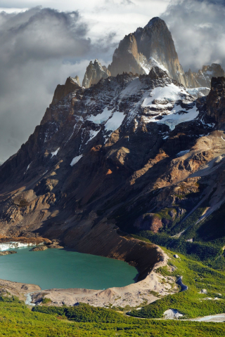 пейзаж, озеро, горы, аргентина, argentina