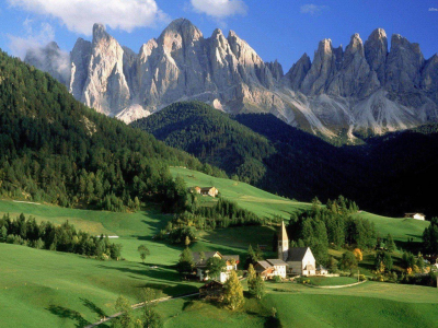 пейзаж, горы, деревня, австрия, austria