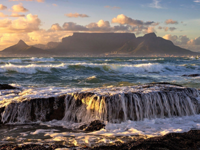 пейзаж, природа, море, гора, южная африка