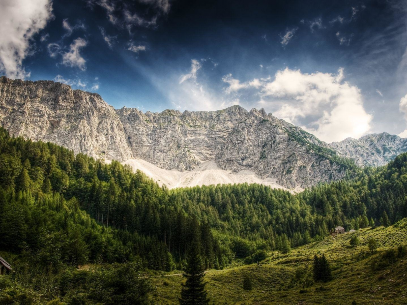 пейзаж, горы, облака, альпы, австрия, austria