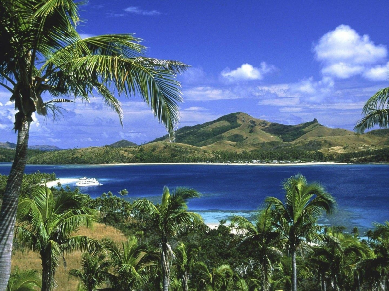 природа, море, остров, пальмы, фиджи, fiji
