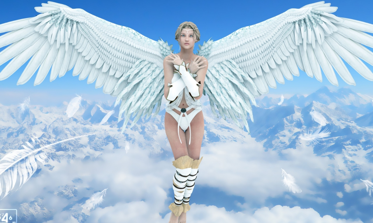 девушка ангел, крылья