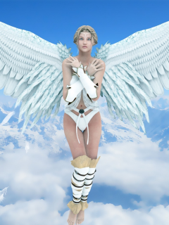 девушка ангел, крылья