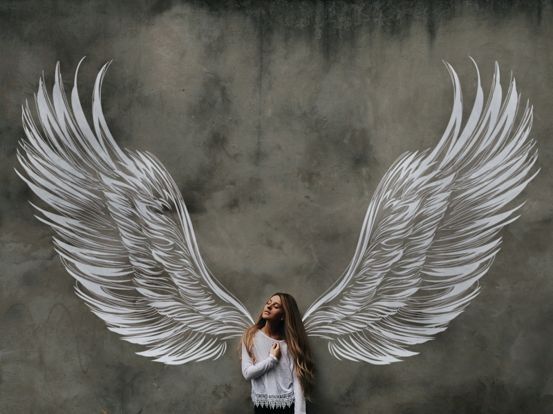 девушка, крылья ангела