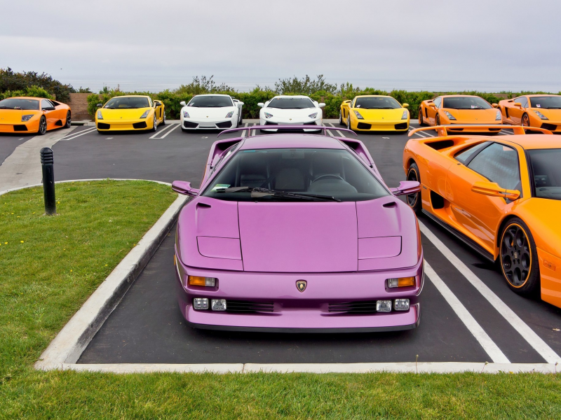 auto, lamborghini, parking