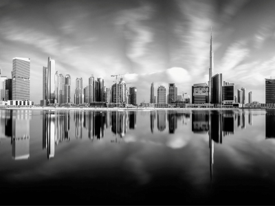 город, здания, небоскрёб, отражение