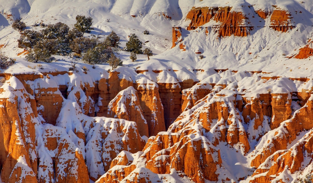 nature, mountains, rocks, snow