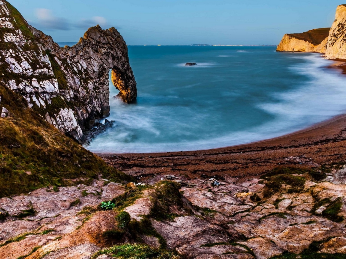 nature, mountains, rocks, sea, surf