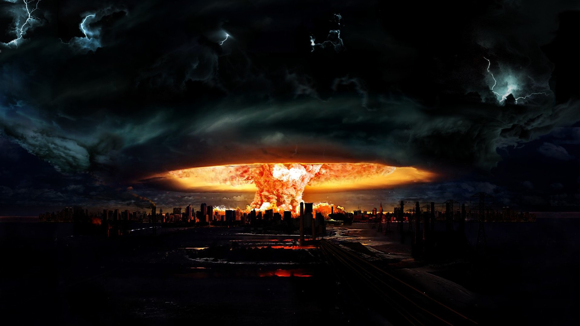 explosion, atomic explosion, destruction, disaster, apocalypse