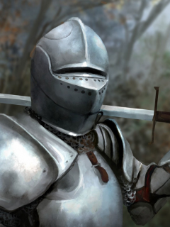 knight, armor, sword, helmet