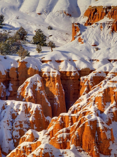 nature, mountains, rocks, snow