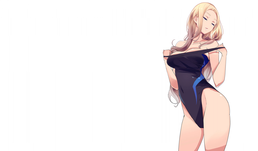 anime, girl, blonde, swimsuit