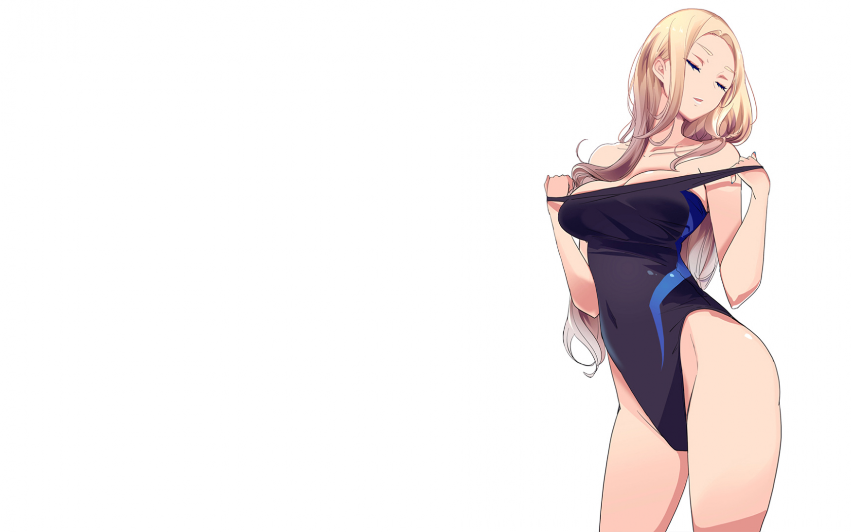 anime, girl, blonde, swimsuit