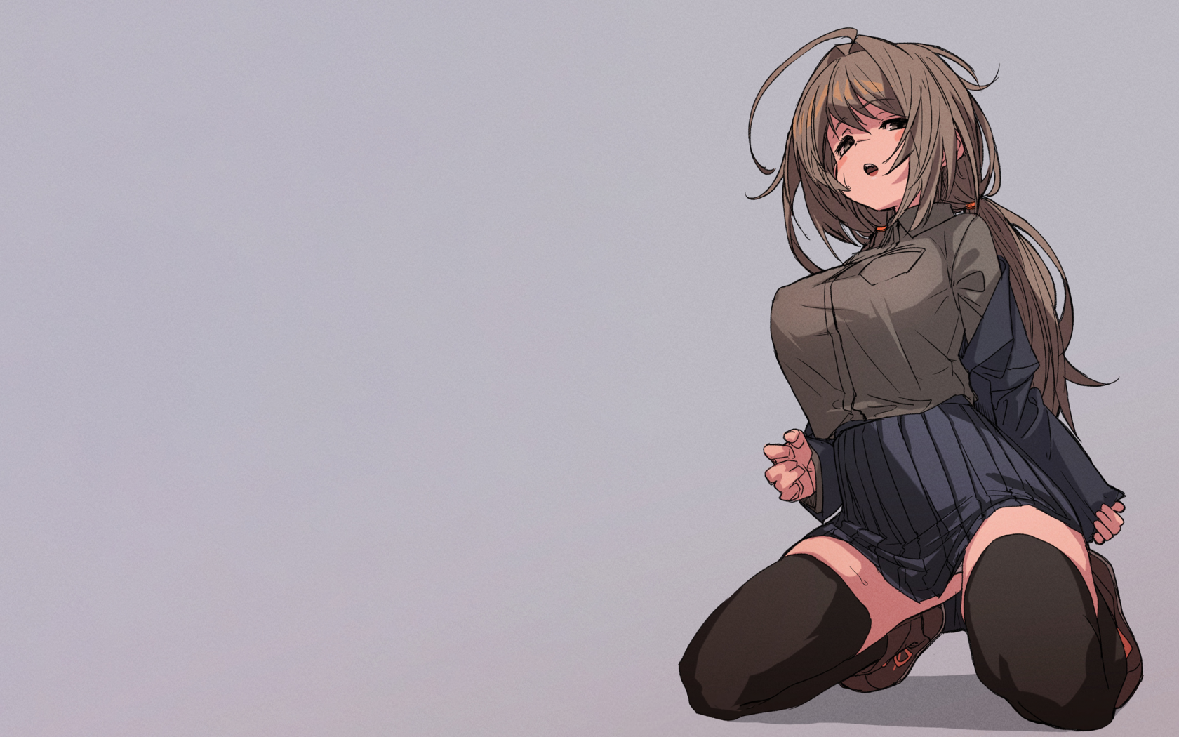 anime, girl, skirt, stockings