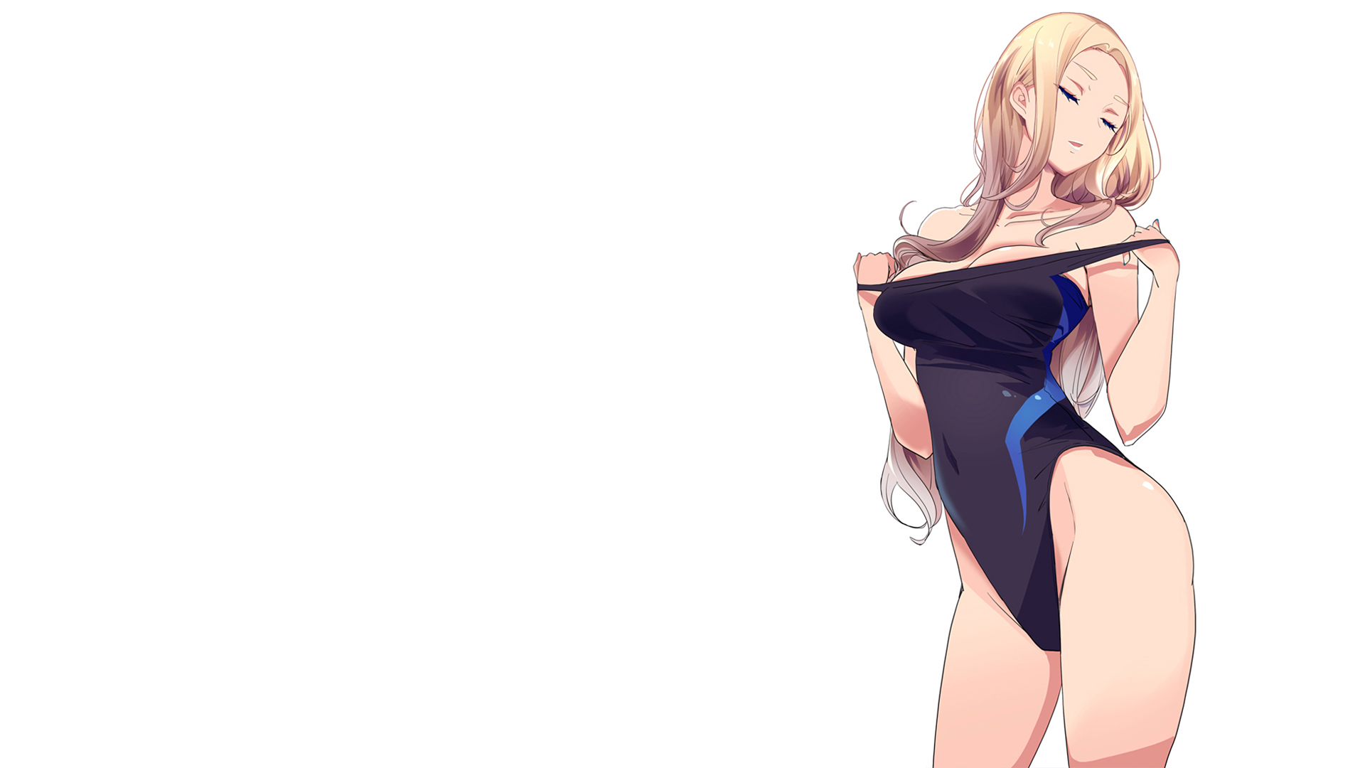 anime, girl, blonde, swimsuit